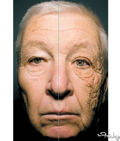 這位老先生的臉讓你知道防曬的重要。