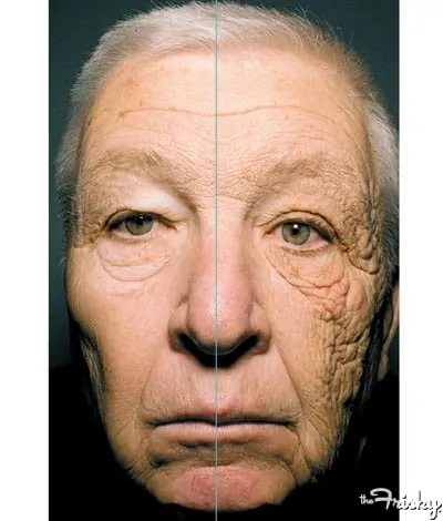 這位老先生的臉讓你知道防曬的重要。